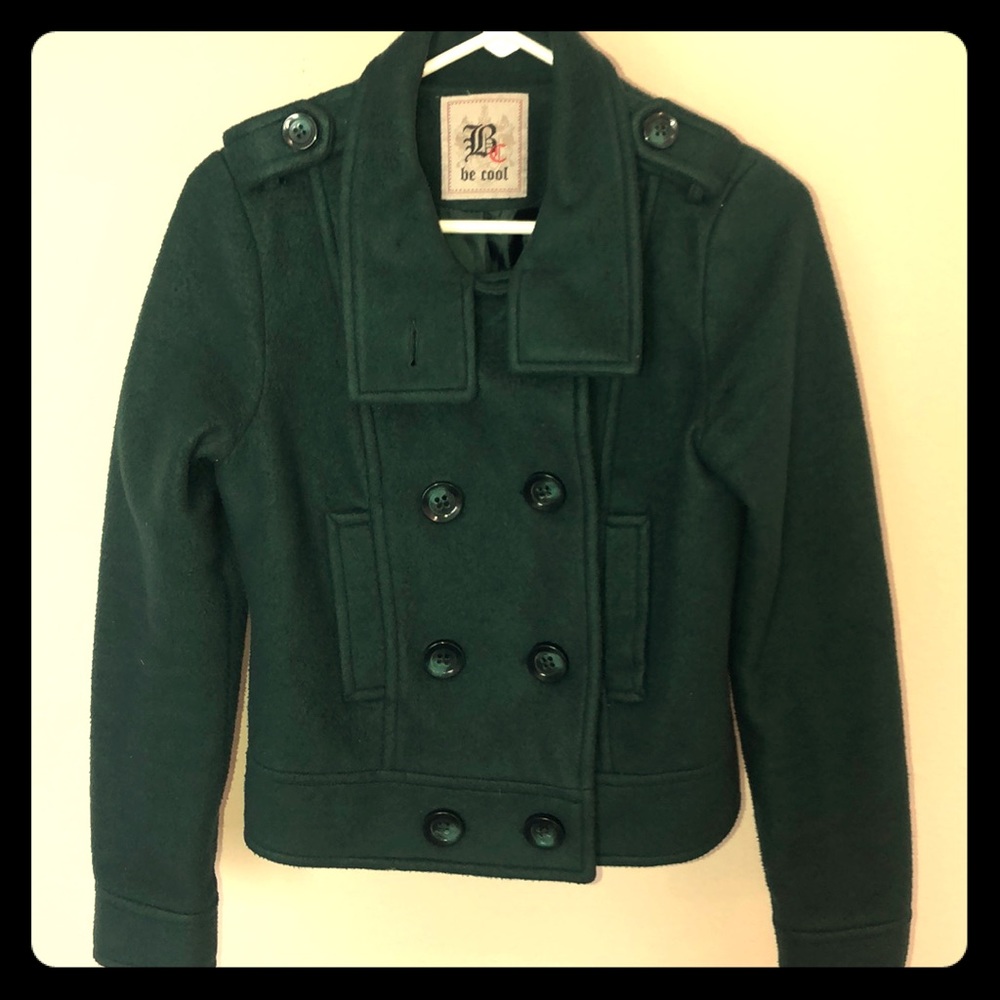Dark green pea coat in Women’s Medium